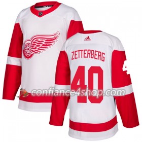 Adidas Maillot de Hockey Detroit Red Wings Henrik Zetterberg 40 2017-2018 Blanc Authentic - Homme